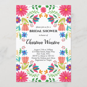 Invitación Fiesta de novias florales en México