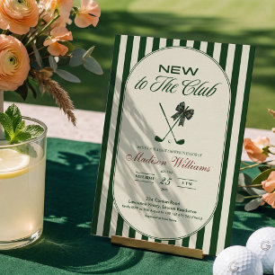 Invitación Fiesta de "NUEVO EN EL CLUB" para bebé Golf