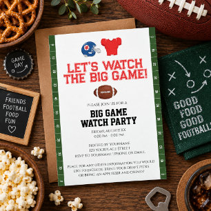 Invitación Fiesta de observación de fútbol Partido Grande