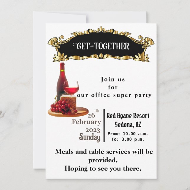 Invitación Fiesta de Office (Anverso)