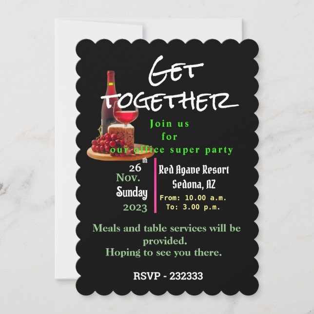 Invitación Fiesta de Office (Anverso)