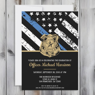 Invitación Fiesta de Oficial de Policía encargado de aplicar