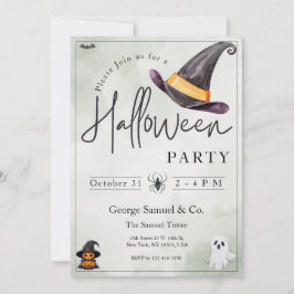 Invitación Fiesta de oficina de Halloween Minimalista para pe