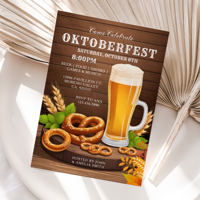 Invitación Fiesta de Oktoberfest, Fiesta de Cervezas, OkOctob (Subido por el creador)