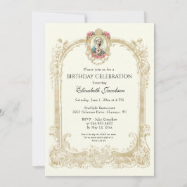 Invitación Fiesta de oro elegante de cumpleaños