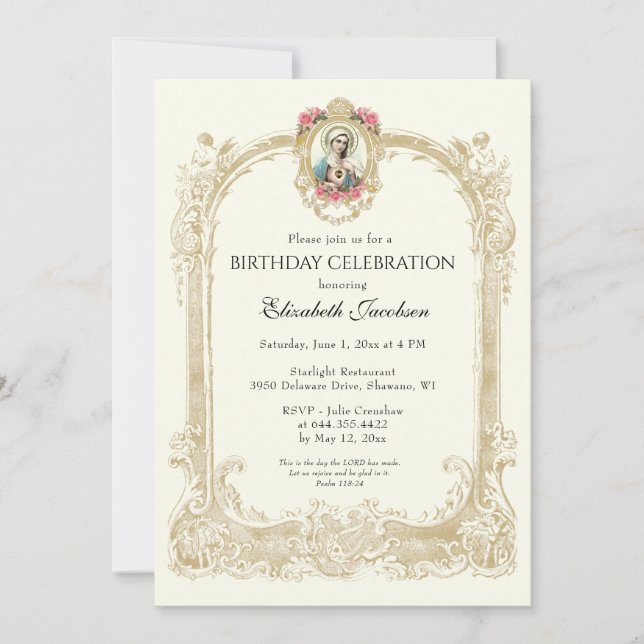 Invitación Fiesta de oro elegante de cumpleaños (Anverso)