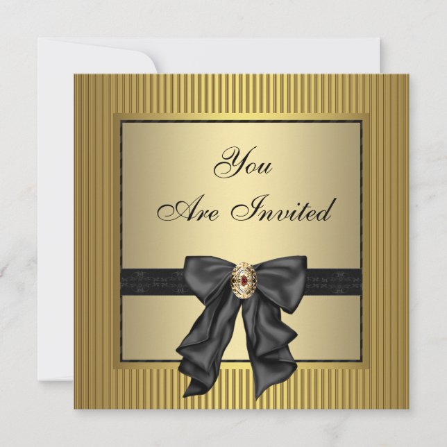 Invitación Fiesta de oro negro (Anverso)