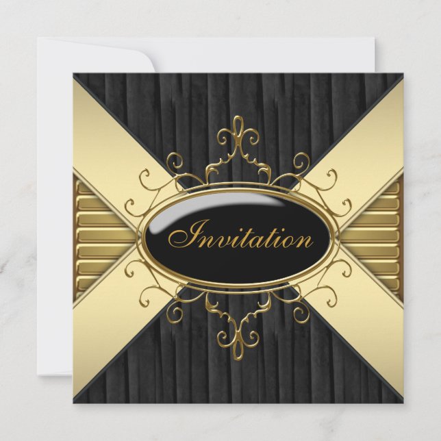 Invitación Fiesta de oro negro (Anverso)