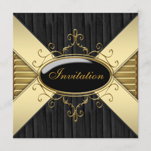 Invitación Fiesta de oro negro
