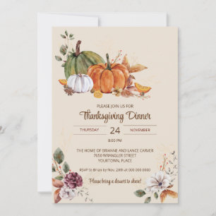 Invitación Fiesta de otoño de Rustic Thanksending