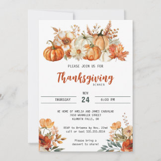 Invitación Fiesta de otoño de Rustic Thanksending