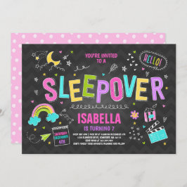 Invitación Fiesta de Pajama, miembro del partido Sleepover