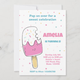 Invitación Fiesta de paletas Pasa por aquí