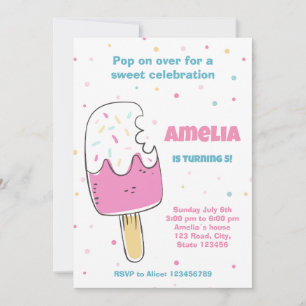 Invitación Fiesta de paletas Pasa por aquí