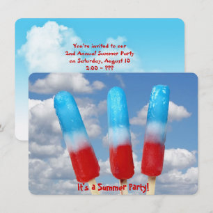 Invitación Fiesta de paletas patrióticas