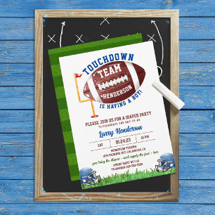 Invitación Fiesta de Pañales de Fútbol Americano