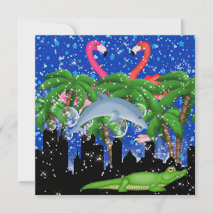 Invitación Fiesta de Paraíso en Luces Brillantes de Estilo - 