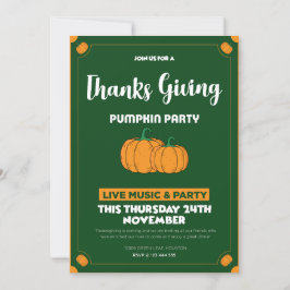 Invitación Fiesta De Parche De Calabaza A Recolección Delicio