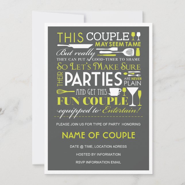 Invitación Fiesta de parejas (Anverso)