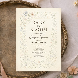 Invitación Fiesta de parejas de flores Baby in Bloom