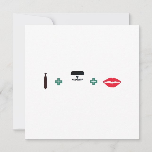 Invitación Fiesta de parejas - tema irlandés (Anverso)