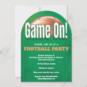 Invitación Fiesta de Partido de Fútbol