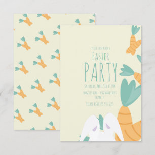 Invitación Fiesta de Pascua Conejo de Zanahoria Evento