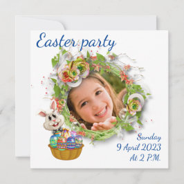 Invitación Fiesta de Pascua. Foto de su bebé.