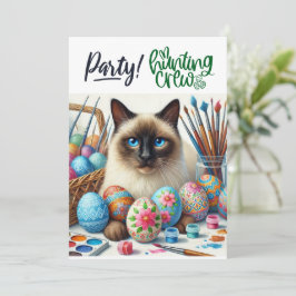 Invitación Fiesta de Pascua para Amantes de Gatos