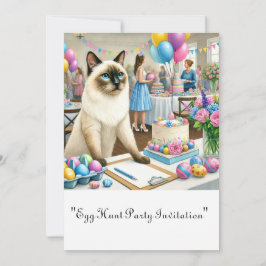 Invitación Fiesta de Pascua para los amantes del gato