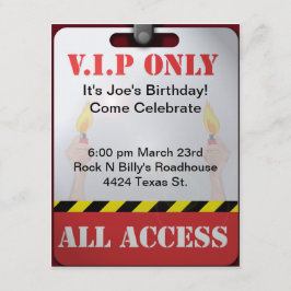 Invitación Fiesta de pases en segundo plano