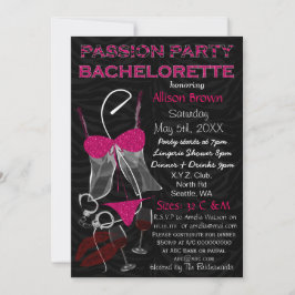 Invitación Fiesta de pasión Bachelorette, invitada a ducha de