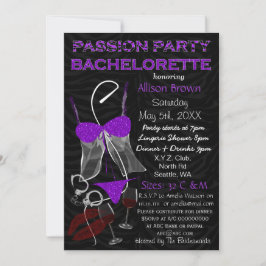 Invitación Fiesta de pasión Bachelorette, invitada a ducha de