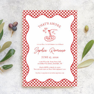 Invitación Fiesta de Pasta Italiana de Despedida de Soltera '