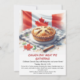 Invitación Fiesta de pastel de carne con encanto rústico | Dí