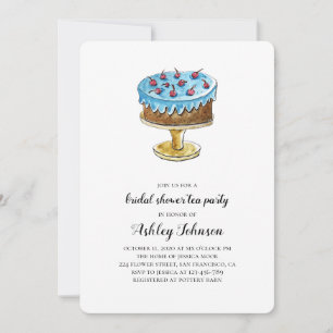 Invitación Fiesta de pastel de té con ducha de novia. Invitac
