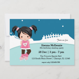 Invitación Fiesta de patinaje sobre hielo