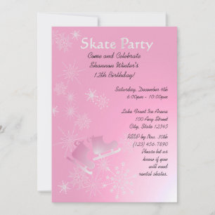 Invitación Fiesta de patinaje sobre hielo