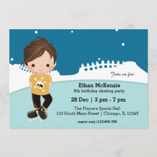 Invitación Fiesta de patinaje sobre hielo