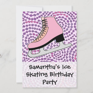Invitación Fiesta de patinaje sobre hielo, patinaje sobre hie