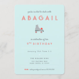 Invitación Fiesta de patinaje sobre ruedas