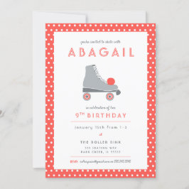 Invitación Fiesta de patinaje sobre ruedas - Coral