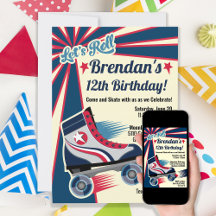 Fiesta de patinaje sobre ruedas retro