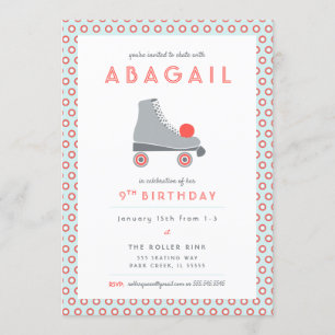 Invitación Fiesta de patines sobre ruedas