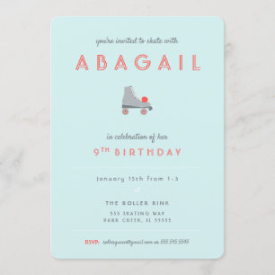 Invitación Fiesta de patines sobre ruedas