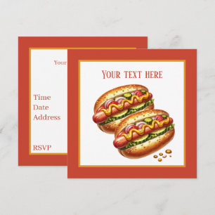 Invitación Fiesta de perritos a la parrilla