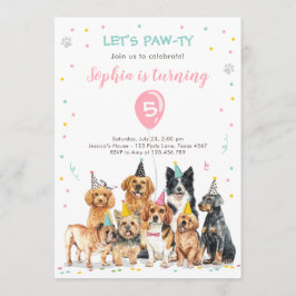 Invitación Fiesta de Perro  Chica de Pato