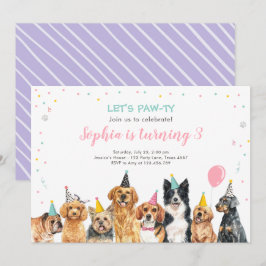 Invitación Fiesta de Perro  Chica de Pato