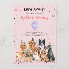 Invitación Fiesta de Perro  Chica de Pato