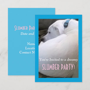 Invitación Fiesta de Perro de Cachorro Cura Chubby Blanco Dur